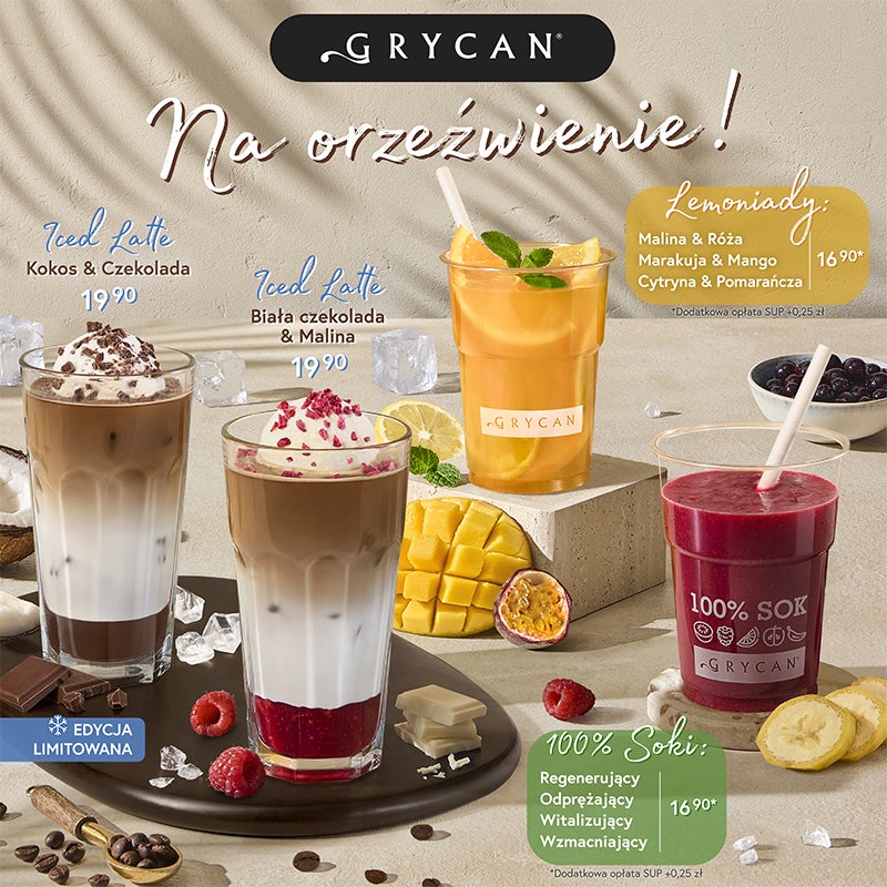 Na Orzeźwienie w Lodziarnio-Kawiarniach Grycan!